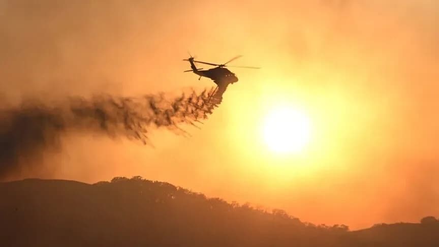 ABD’nin Utah eyaletinde orman yangınına müdahale eden helikopter düştü