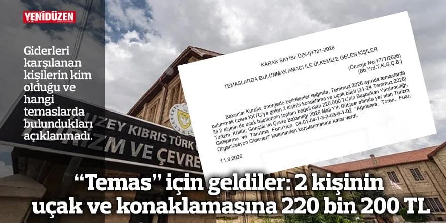 “Temas” için geldiler: 2 kişinin uçak ve konaklamasına 220 bin 200 TL