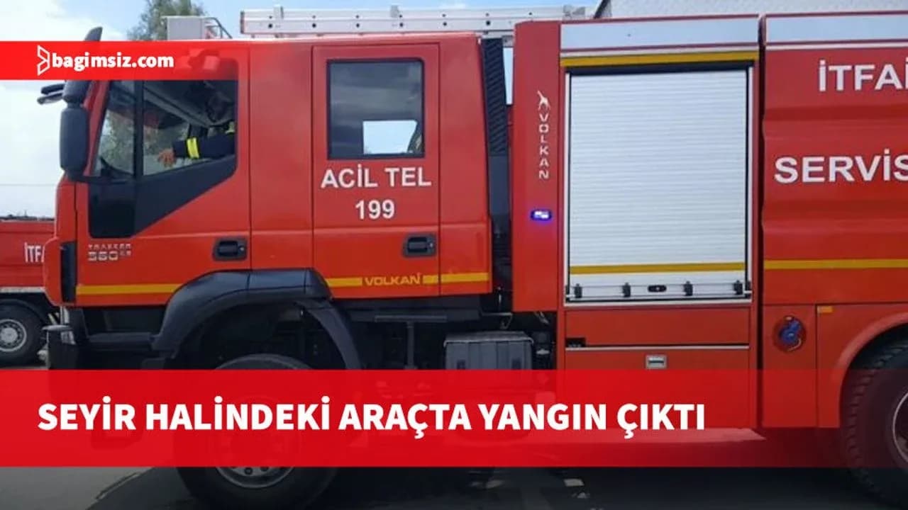 Boğaziçi-İskele ana yolunda seyir halindeki TIR alev aldı