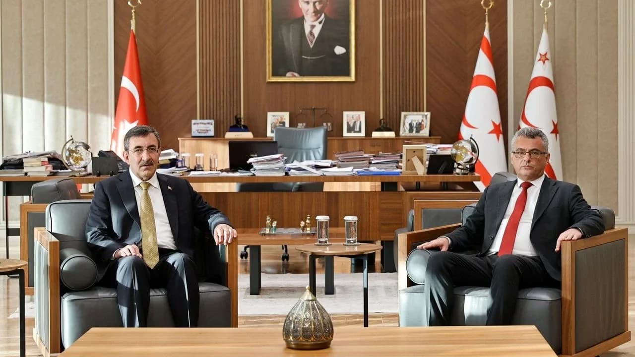 Cumhurbaşkanı Erhürman, TC Cumhurbaşkanı Yardımcısı Yılmaz’ı Kabul Etti