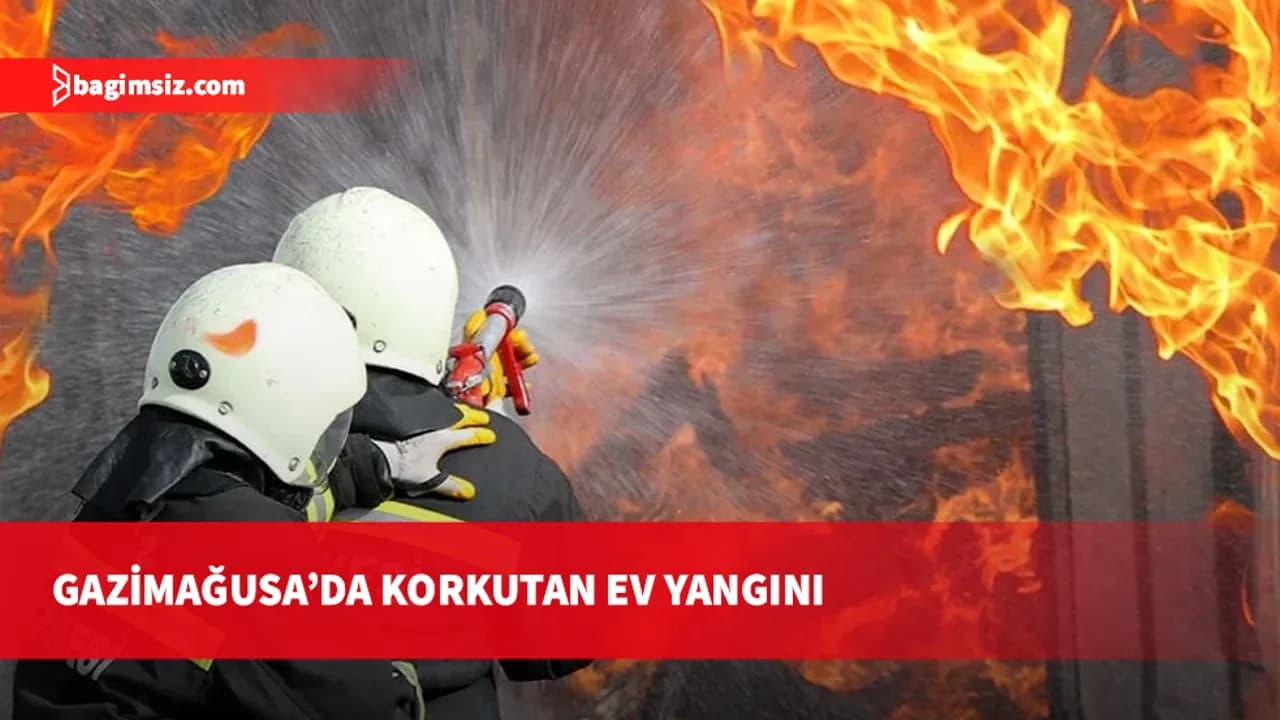 Gazimağusa'da ev yangını: Yatak odasındaki klima alev aldı!
