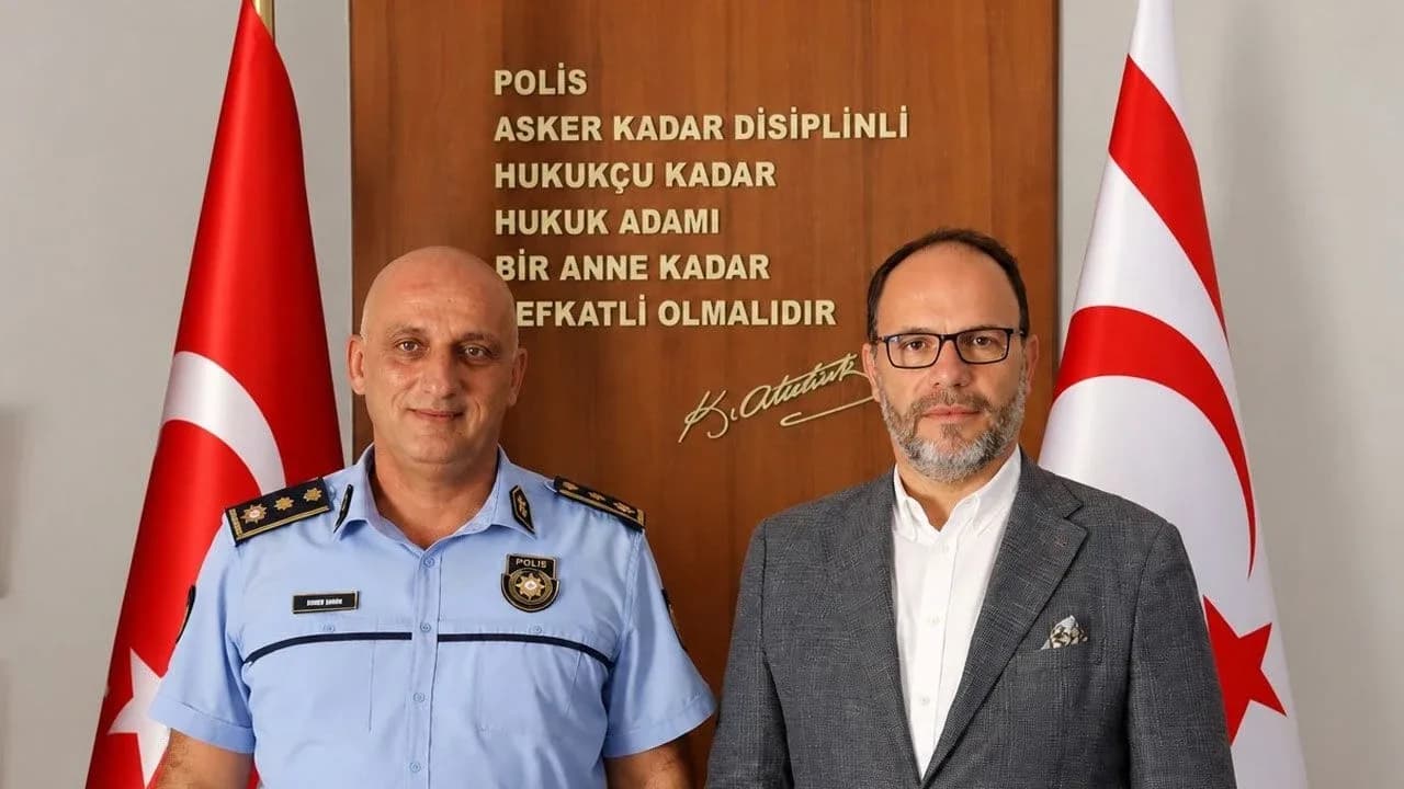 Sadıkoğlu’ndan İskele Polis Müdürü Enver Erem’e ziyaret