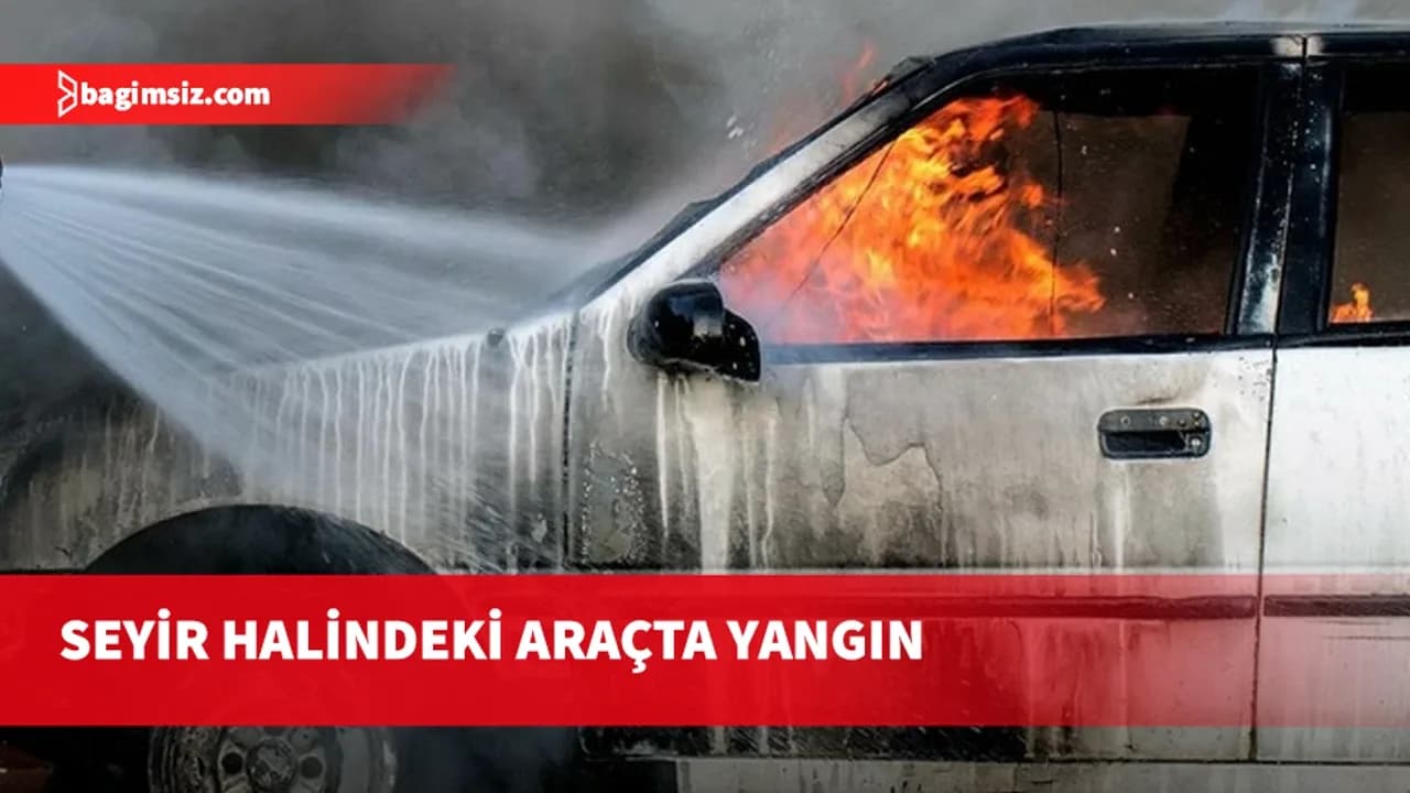 Lefkoşa’da seyir halindeki araçta yangın
