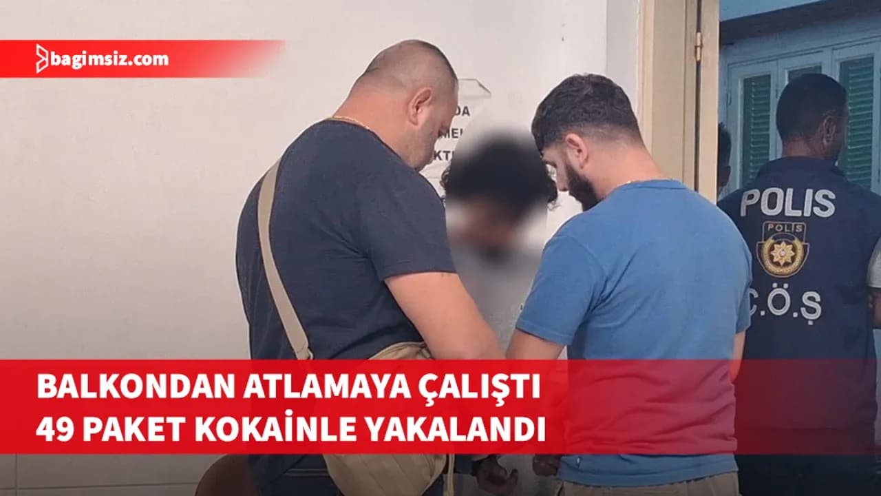 Girne’de Narkotik baskını: Balkondan kaçmaya çalıştı