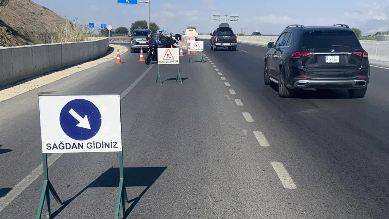 Lefkoşa Kuzey Çevre Yolu’nda yol kapatıldı