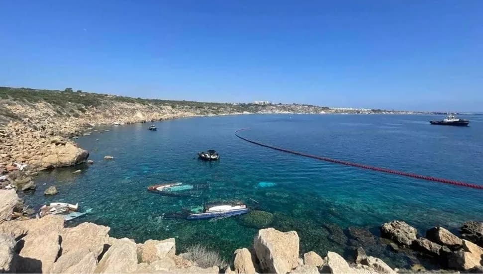 Güney Kıbrıs'ta Greko Burnu’nda batan iki teknenin enkazı için operasyon başlıyor