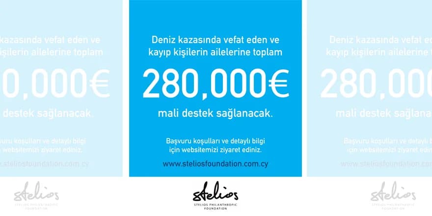 Stelios Vakfı’ndan ailelere 280 bin Euro destek