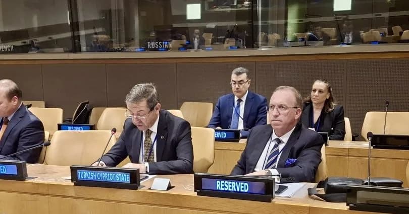 Ertuğruloğlu, New York’ta EİT Dışişleri Bakanları Konseyi Gayriresmî Toplantısı’nda konuştu: “Tek ada, iki devlet”