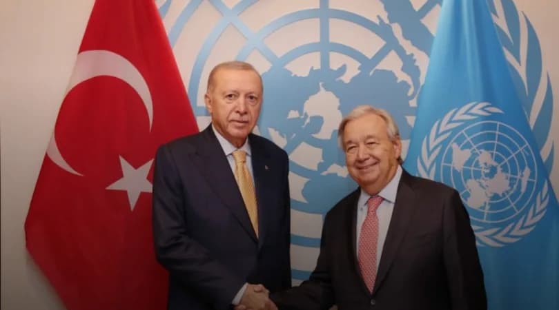 Türkiye Cumhurbaşkanı Erdoğan, Guterres ile bir araya geldi