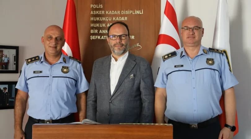 Sadıkoğlu, İskele Polis Müdürü Enver Erem’i ziyaret etti