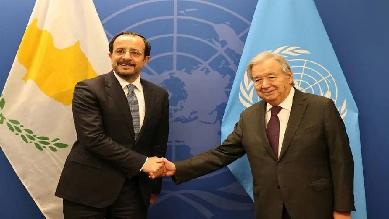 Hristodulidis, Guterres ile görüştü
