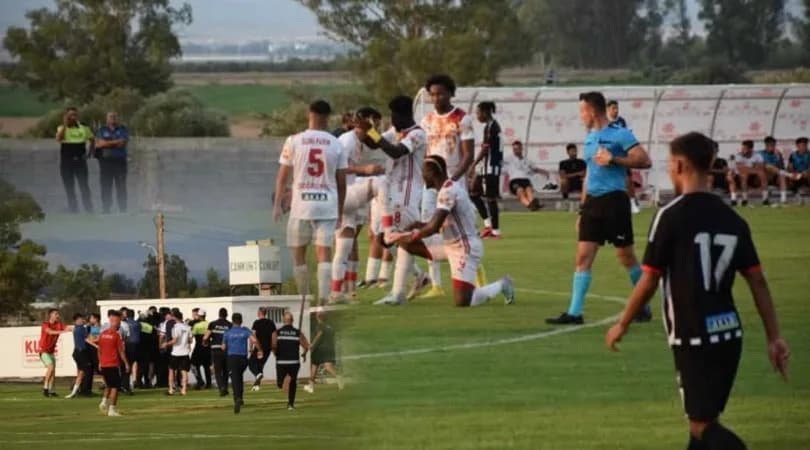 Kartların havada uçuştuğu gergin maç Mesarya’nın: 3-0