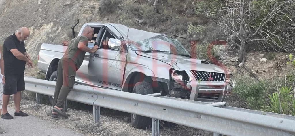 Kuzey Sahil Yolu’nda araç takla attı!