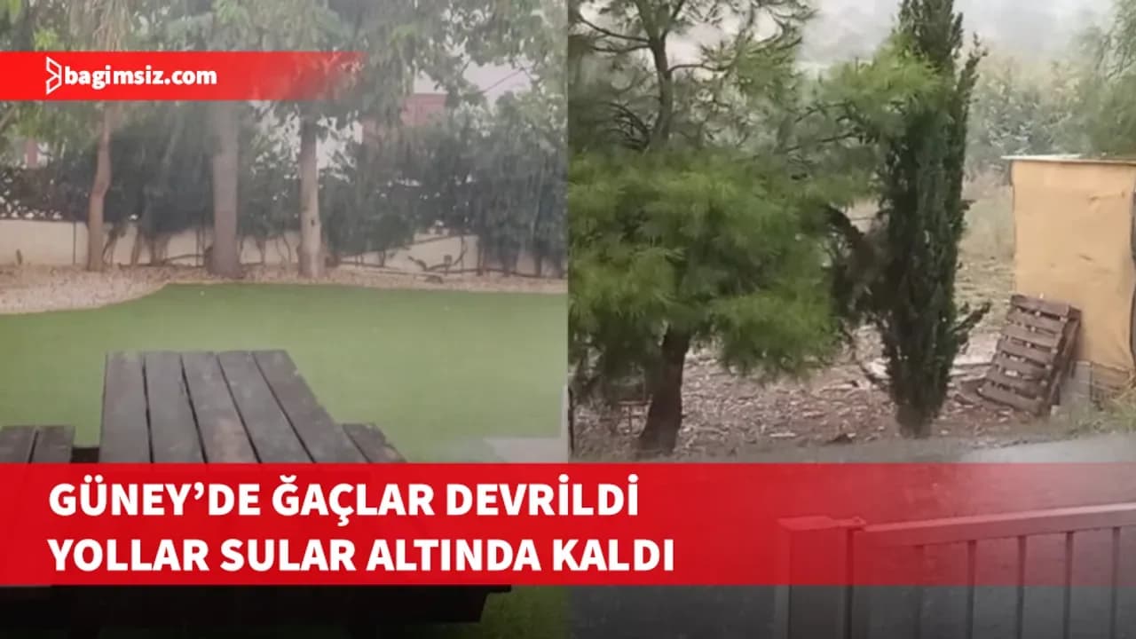 Güney Kıbrıs'ta kötü hava şartları etkili oldu