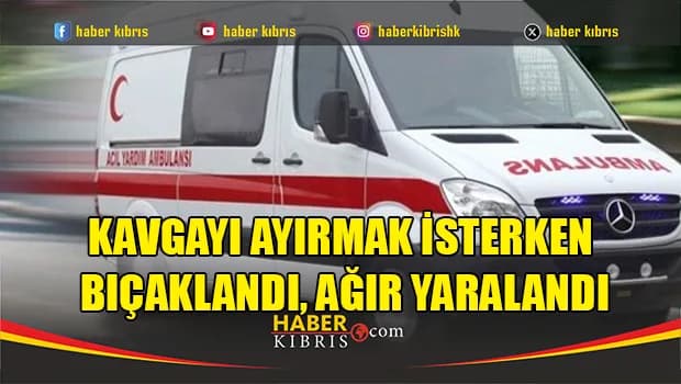 Kavgayı ayırmak isterken bıçaklandı, ağır yaralandı