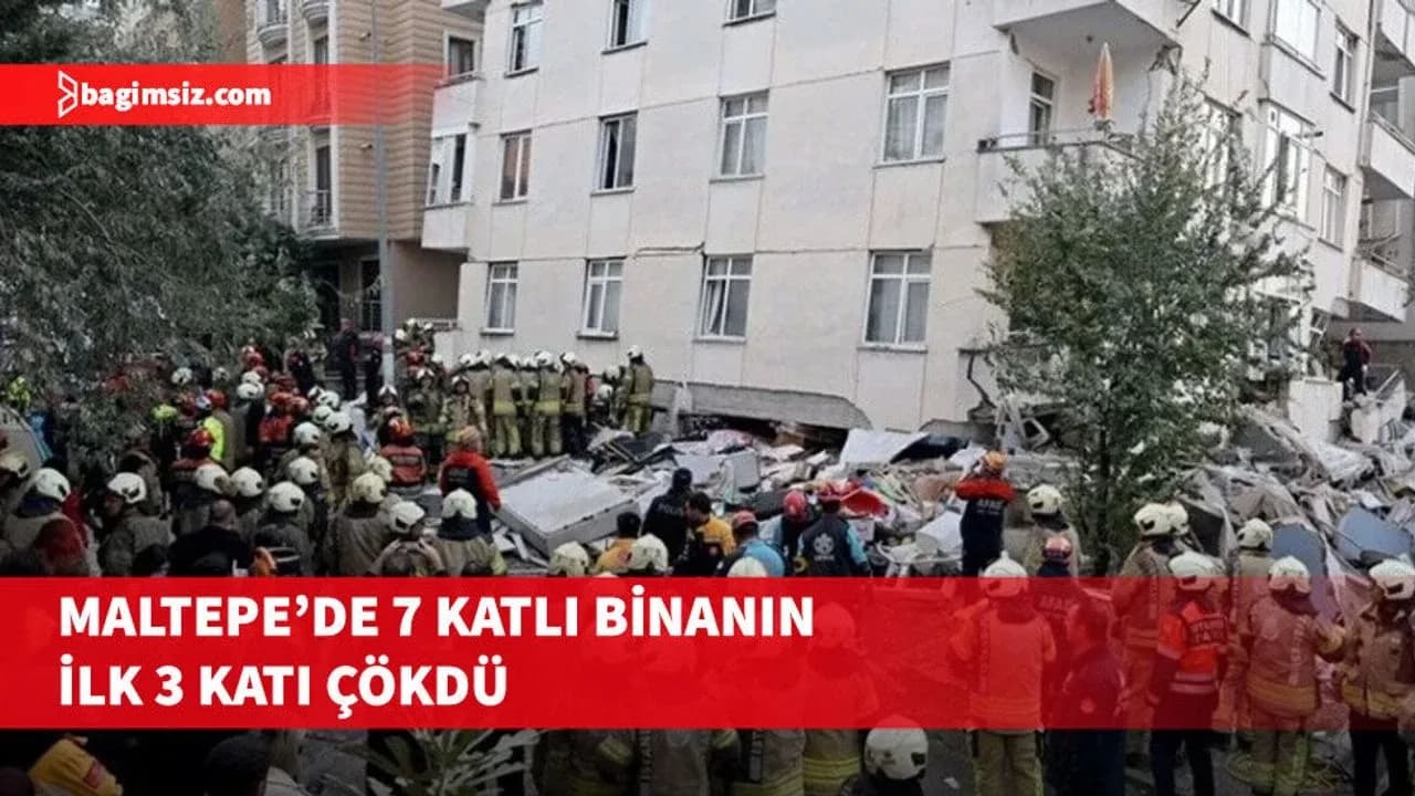 İstanbul Maltepe’de 7 katlı binada kısmi çökme meydana geldi