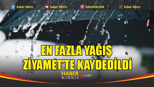 En fazla yağış Ziyamet’te kaydedildi