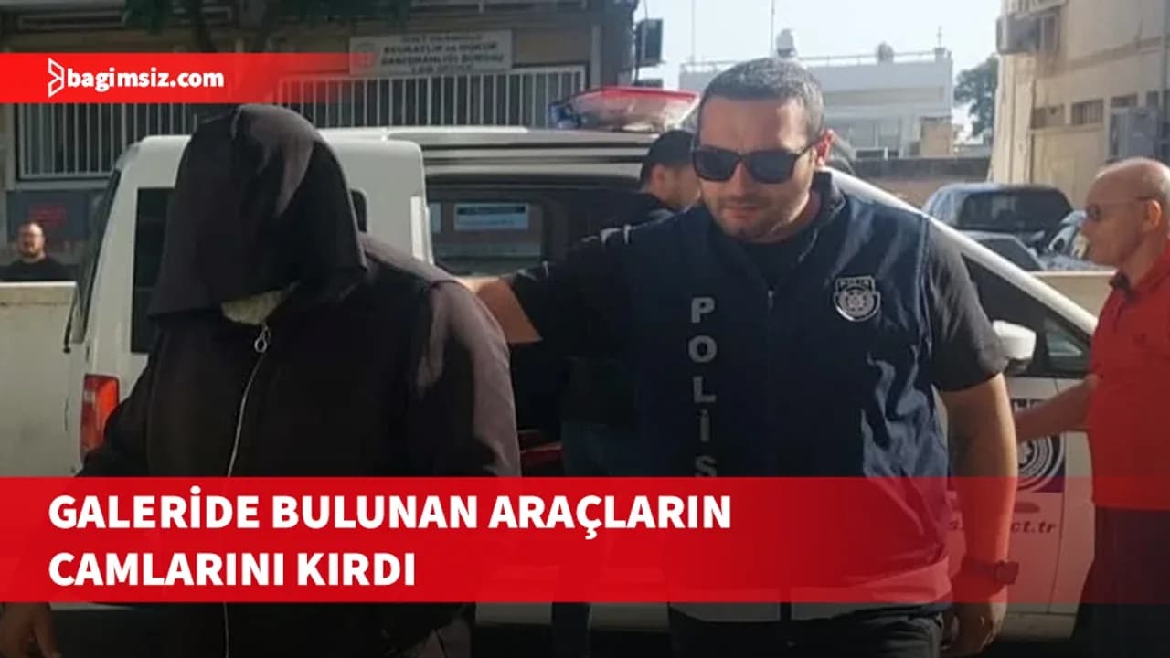 Galeriye sopalı saldırı: 5 araca zarar veren zanlı teminata bağlandı