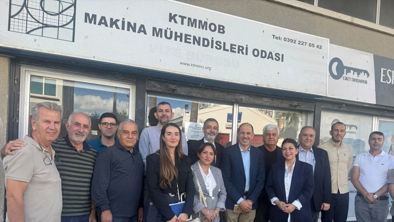 HP lideri Kudret Özersay, Makine Mühendisleri Odası'nı ziyaret etti.