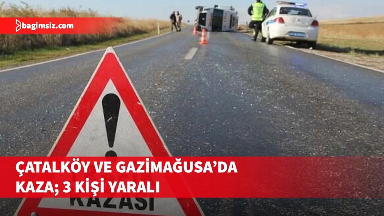 Trafik kazalarında 3 kişi yaralı