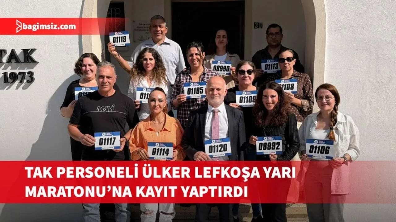TAK personeli, pazar günü düzenlenecek Ülker Lefkoşa Yarı Maratonu’na kayıt yaptırdı
