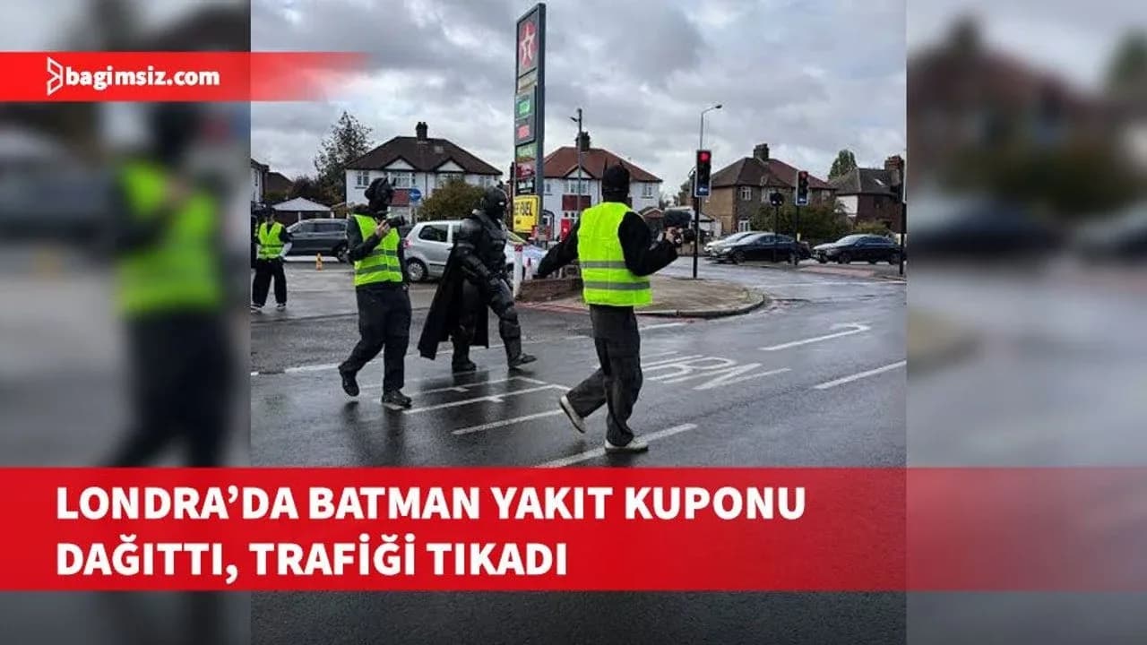 Londra'da Batman yakıt kuponu dağıttı, trafik sıkışıklığına yol açtı