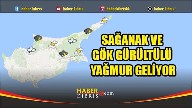 Meteoroloji uyardı: KKTC’de gök gürültülü sağanak bekleniyor