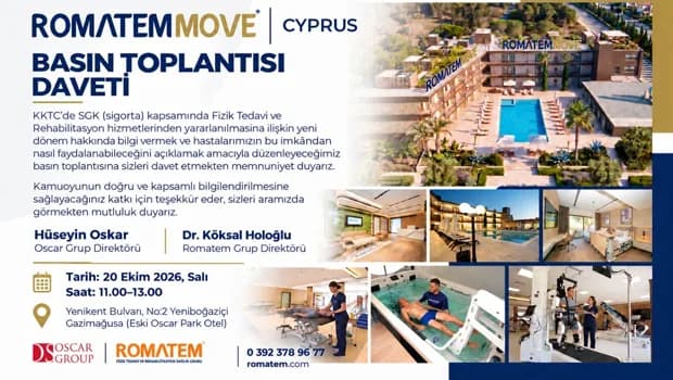 KKTC’de sağlık hizmetlerinde yeni dönem: Romatem Move Kıbrıs, SGK anlaşmasını duyuracak