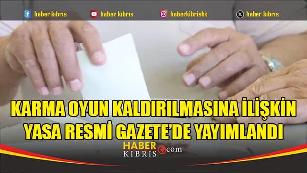 Karma oyun kaldırılmasına ilişkin yasa Resmi Gazete’de yayımlandı
