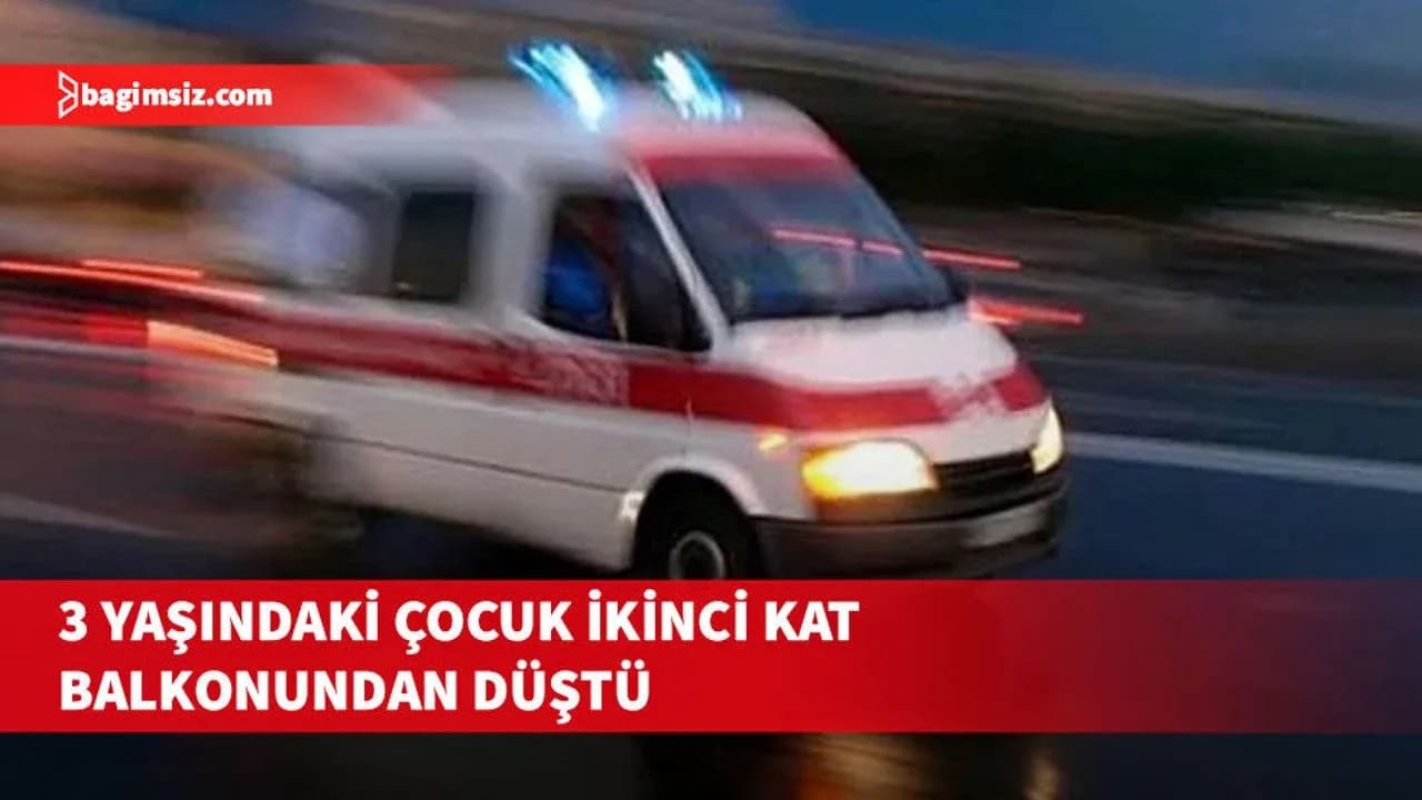 Girne'de 3 yaşındaki çocuk apartmanın ikinci kat balkonundna düştü