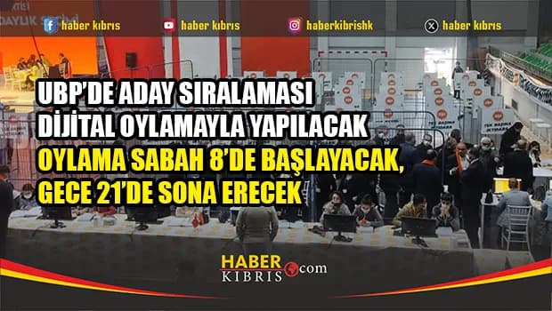 UBP’de aday sıralaması dijital oylamayla yapılacak
