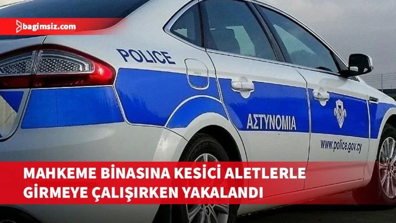 Limasol Kaza Mahkemesi'ne kesici aletlerle girmeye çalışan kadın yakalandı