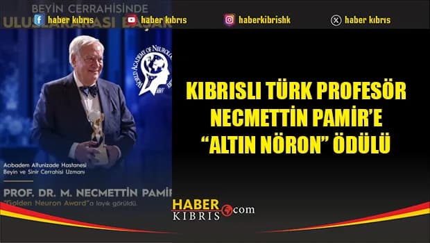 Kıbrıslı Türk profesör Necmettin Pamir’e uluslararası ödül