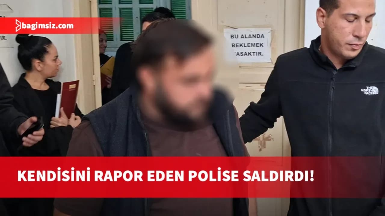 Trafik kontrolünde polise saldırarak, hakaret etti...