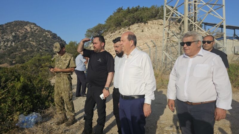 Cumhurbaşkanı Tatar yangın bölgesine gitti