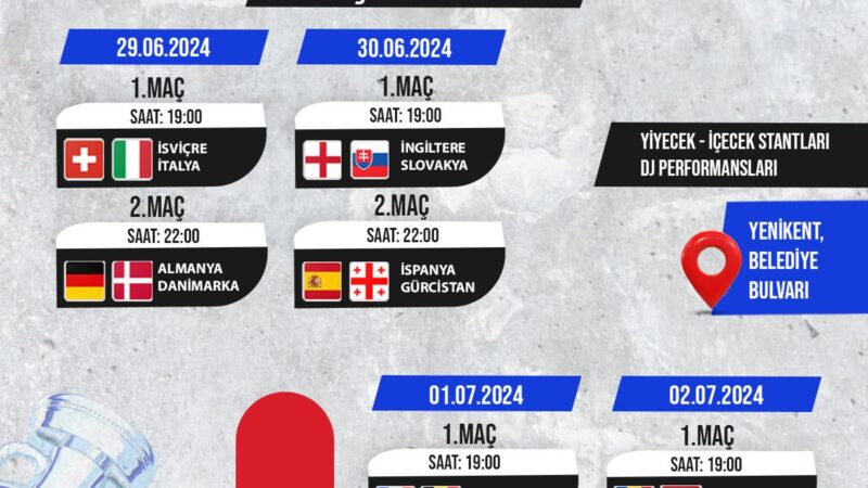 Yenikent’te Euro 2024 maçları dev ekranda izlenebilecek